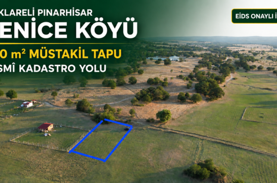 Pınarhisar Yenice’de 950 m² Satılık Arazi