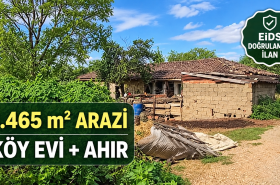 1.465 m² Arsa İçinde Köy Evi ve Ahır | 112 Ada 15 Parsel