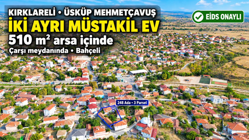 510 m² arsa içinde