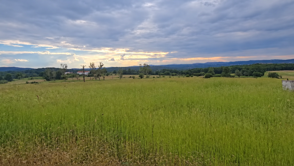 Bulutlu gökyüzü altında kırsal arazi-2