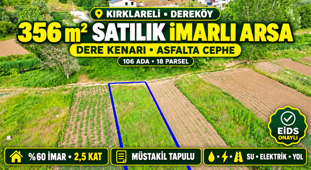 Dereköy’de 356 m² imarlı arsa-4