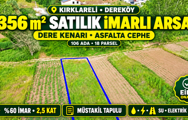 Dereköy’de 356 m² imarlı arsa-4