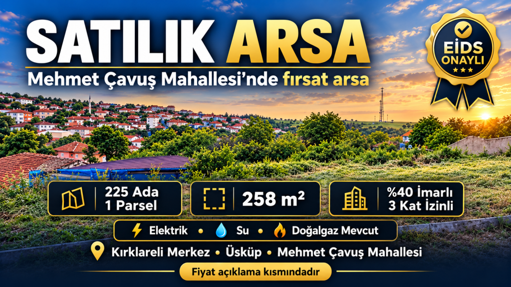 Gün Batımında Satılık Arsa İlanı