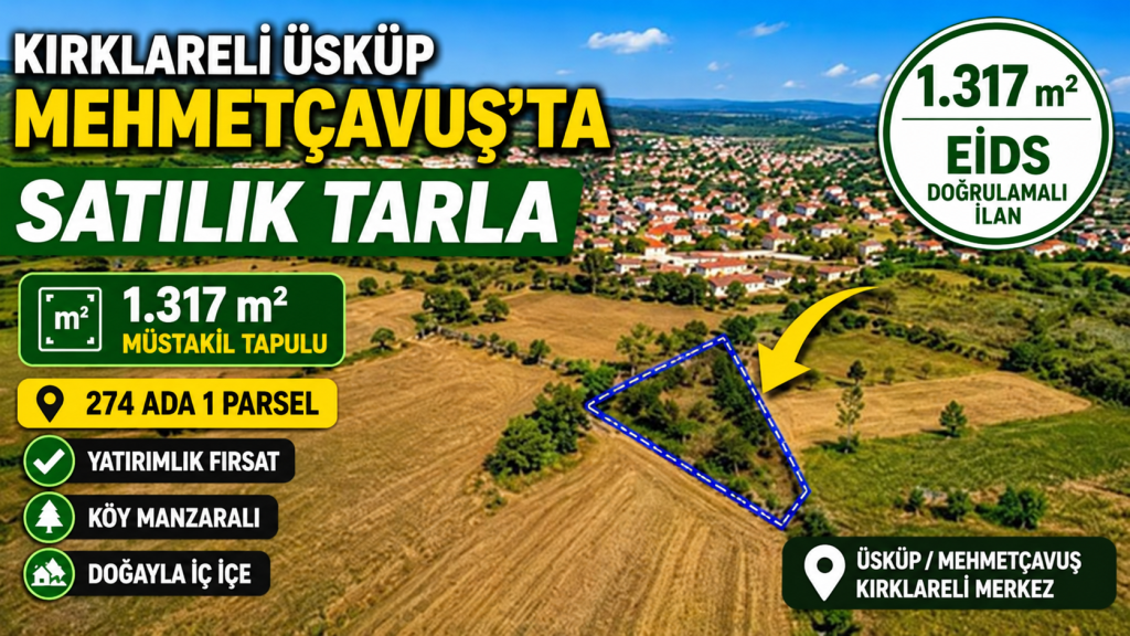 Kırklareli Üsküp Satılık Tarla-2