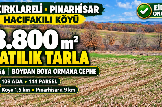 Kırklareli pınarhisar’da doğa içi 3.800 m2 Arazi