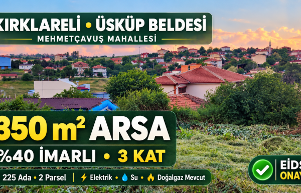 Kırklareli’nde gün batımında arsa