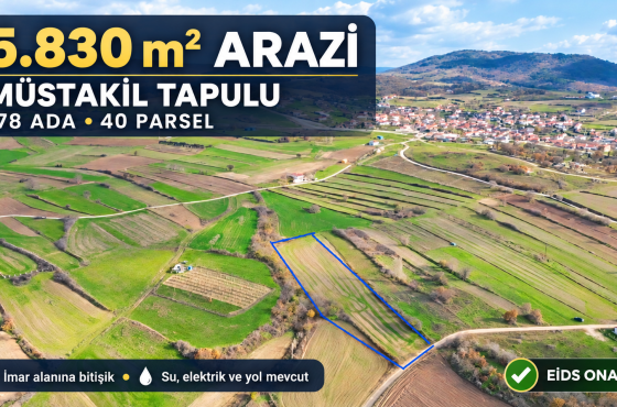 Kırklareli Kofçaz Elmacık Köyü’nde Satılık 5.830 m² İmara Sıfır Arazi