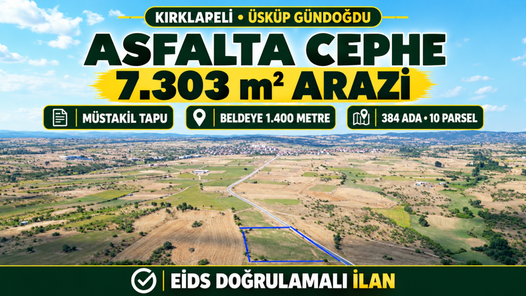 Üsküp Gündoğdu’da asfalta cephe arazi