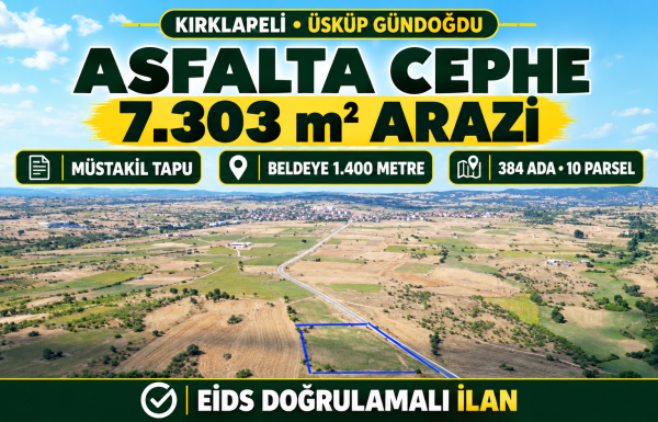 Üsküp Gündoğdu’da asfalta cephe arazi