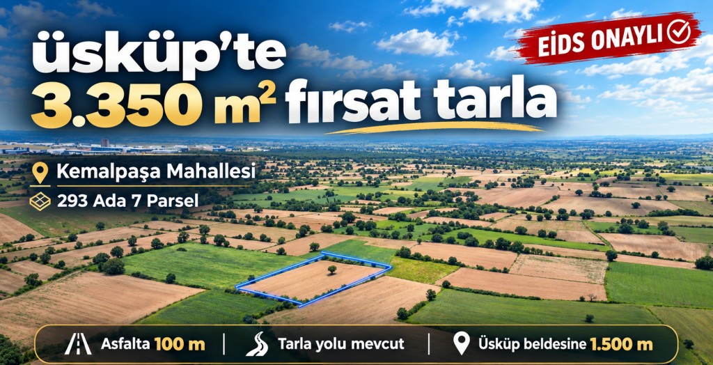 Üsküp’te 3.350 m² Fırsat Tarla