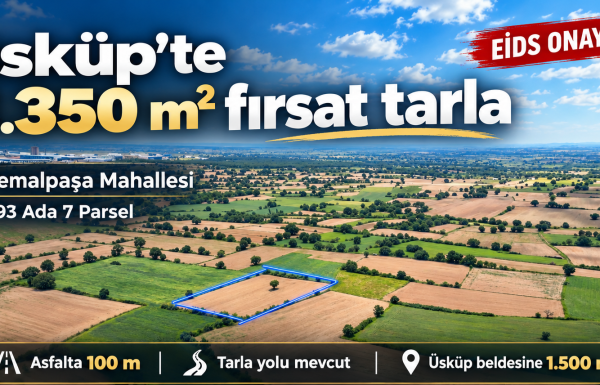 Üsküp’te 3.350 m² Fırsat Tarla