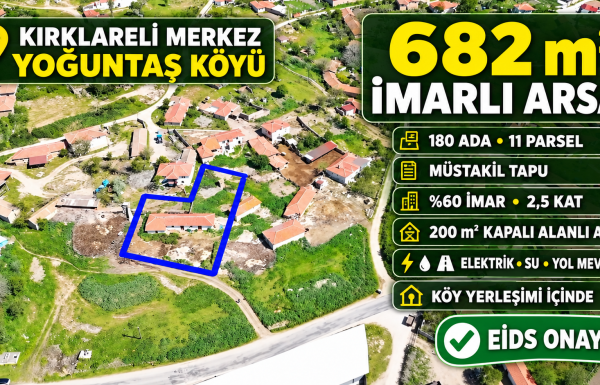 Yoğuntaş’ta 682 m² imarlı arsa